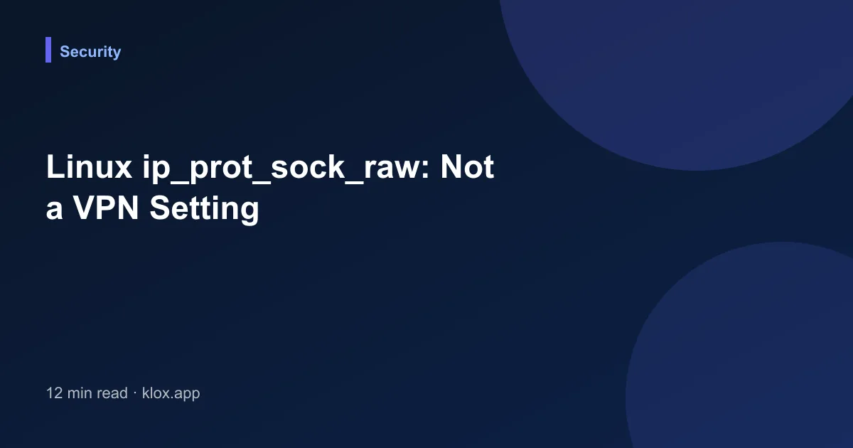 Linux ip_prot_sock_raw: Not a VPN Setting